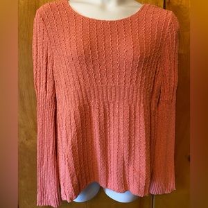 JH Collections, Woman's Plus Size, 2X, Light Orange, Sweater